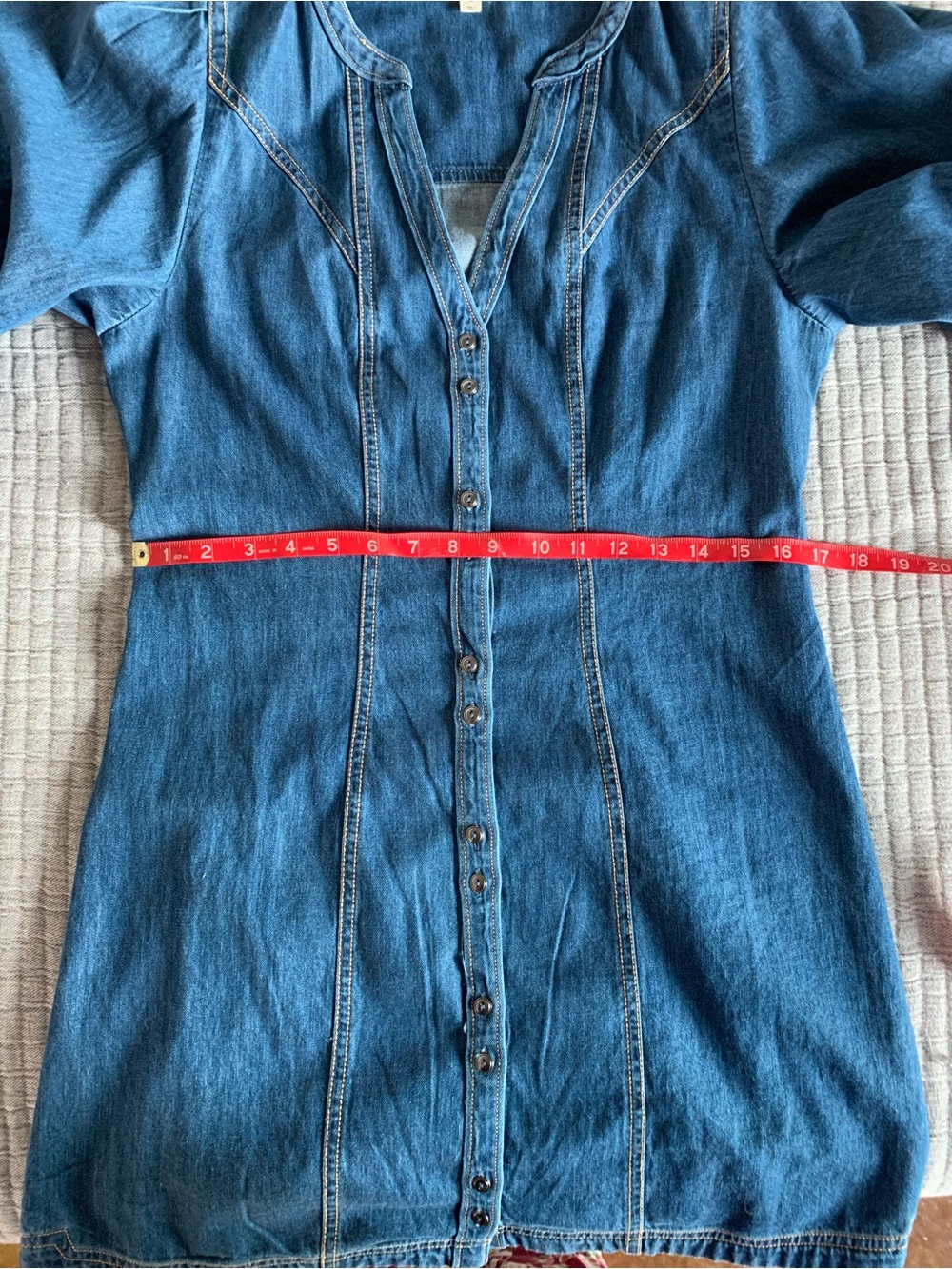 Pilcro soft denim dress with button down front - Picture 7 of 9